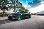 Chevrolet Camaro Matte Black on Vossen Wheels (S21-01) 2019 года